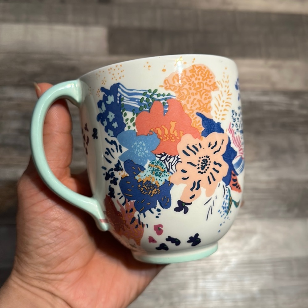 Anthropology total sage green mug